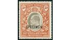 SG16s. 1903. 50r Grey and red-brown. 'SPECIMEN'. Superb fresh mi