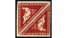 SG18. 1864 1d Deep carmine-red. Very fine fresh mint pair...