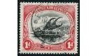 SG39a. 1907 1d Black and carmine. 'Overprint Reading Upwards'...