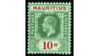SG204. 1913 10r Green and red/green (blue-green back). Brilliant