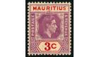 SG253a. 1938 3c Reddish purple and scarlet. Sliced 'S' at right.