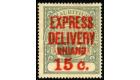 SG E6c. 1904 15c Grey-green. Surcharge Double, one "LNIAND"...