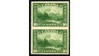 SG281 Variety. 10c Green 'Imperforate Between'. Brilliant fresh