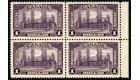 SG367. 1938 $1 Violet. Brilliant fresh U/M mint block of 4...
