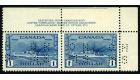 SG O150 1942 $1 Blue. Brilliant fresh U/M corner imprint sheet m