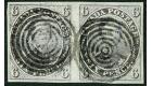 SG3. 1851 6d Brown-purple. 'Lair Paper'. Choice superb fine used
