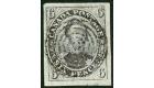 SG3. 1851 6d Brown-purple. Superb fine used with huge margins...