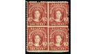 SG7. 1862 1d Lake. Very fine mint block of 4...