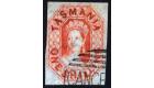 SG41 Variety. 1858 1/- Vermilion 'CANCELLED". Superb with beauti