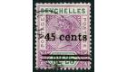 SG45a. 1902 45c on 2r25 Bright mauve and green. Narrow '5' in '4