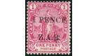SG2c. 1899 '1 PENCE' on 1d Rose. "I" for "1". Very fine mint...