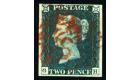 1840. 2d Pale blue. Plate 1. Lettered G-H. "Wotton-under-Edge" M