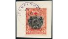 SG252. 1918 $10+4c Brick-red. Brilliant fine used on piece...