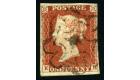 1841. 1d Red-brown. 'ALDERNEY M.X.' Superb fine...