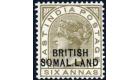 SG19b. 1903 6a Olive-bistre. 'SOMAL.LAND' for 'SOMALILAND'. Bril