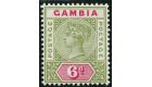 SG43a. 1898 6d Olive-green and carmine. Malformed 'S'. Brilliant