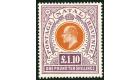 SG162. 1908 £1-10-0 Brown-orange and deep purple. Brilliant fre