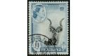 SG77b. 1961 2r on £1 Black and turquoise-blue. Superb fine used