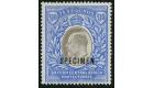SG67s. 1903 £10 Grey and blue. 'SPECIMEN'. Very fine fresh mint