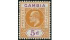 SG77a. 1909 5d Orange and purple. 'Dented Frame'. Superb fresh U