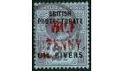 SG13. 1893 1/2d on 2 1/2d. Purple/blue. Superb used...