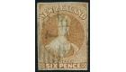 SG14. 1859 6d Pale brown. Very fine used...