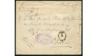 1890 Unstamped commercially used envelope to Paris, manuscript..