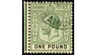 SG89a. 1912 £1 Dull green and black. Brilliant fine used...
