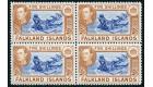 SG161. 1938 5/- Blue and chestnut. Exceptional U/M mint block of