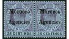 SG20b. 1903 25c Purple and black/blue. Broad top to 'M'. Brillia