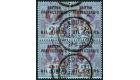 SG21. 1893 1/2d on 2 1/2d Purple/blue. Superb fine used block of
