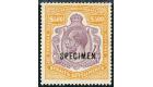 SG215s. 1912 $500 Purple and orange-brown. 'SPECIMEN'. Superb fr