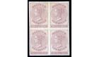 SG17. 1858 1/2d Dull mauve. Choice superb mint block of 4...