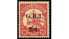 SG5. 1915 2 1/2d on 10pf Carmine. Brilliant fresh U/M mint...