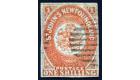 SG15. 1860 1/- Orange-vermilion. Superb used with excellent colo