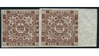 SG19. 1862 5d Chocolate-brown. Superb fresh mint pair...