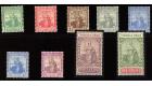 SG206-215. 1921 Set of 9. Superb fresh mint...