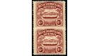 SG6a. 1907 6d Chocolate 'Vertical Pair, Imperforate Between'. Su