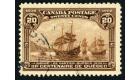 SG195. 1908 20c Dull brown. Superb fine well centred used...