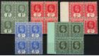 SG95-100. 1908 Set of 4, all brilliant fresh mint blocks of 4...