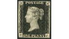 1840. 1d Intense black. Plate 6. Lettered C-J. Very fine fresh m