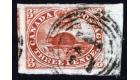 SG18. 1857 3d Red. Superb fine sheet marginal used...