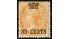 SG9. 1867 32c 0n 2a yellow. Very fine fresh mint...