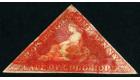 SG5a. 1855 1d Rose. Very fine used wih RED cancel...
