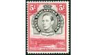 SG148a. 1941 5/- Black and carmine. Perf. 14. Superb U/M mint...