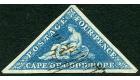 SG4a. 1853 4d Blue on lightly blued paper. Brilliant fine u