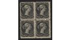 SG62. 1873 5c Black. Superb fresh mint block of four...