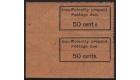 SG D16a. 1926 50c Black/orange 'cent.s' for 'cents'. Superb fres