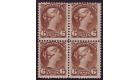 SG86. 1872 6c Yellowish brown. Superb fresh mint block...
