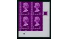 SG342a. 1976 20c Reddish violet. Error 'Imperforate' block...
